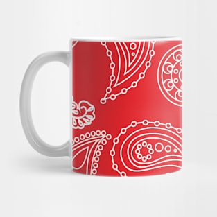 Mandala Pattern Red and White Halloween Fall Autumn Season Mug